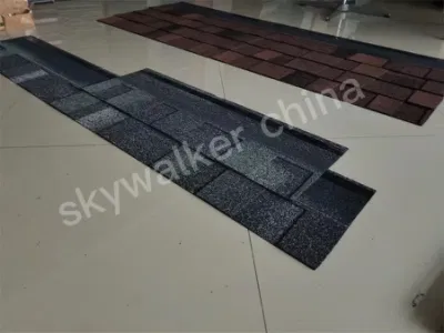 Tejas de asfalto de mosaico negro rojo gris español